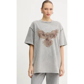 Pánské tričko Bavlněné tričko Just Cavalli 79PAHE05.CJW14 šedá 90X, vel. M