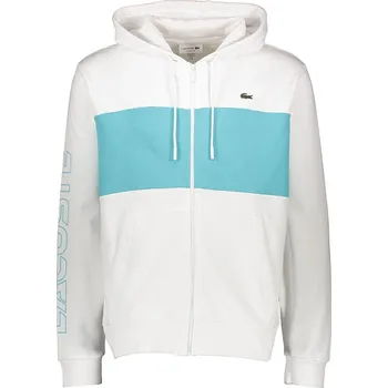 Pánská mikina Mikina Lacoste Weiß/ Türkis 6087871 3XL
