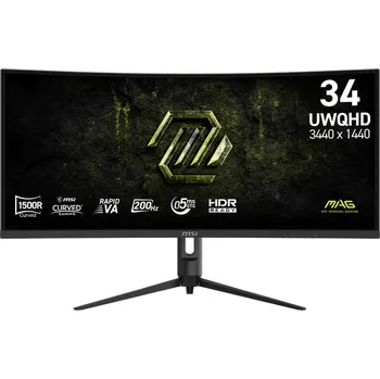 Monitor MSI MAG/342CQRF E20/34''/VA/wQHD/200Hz/0,5ms/Černá/3R MAG 342CQRF E20