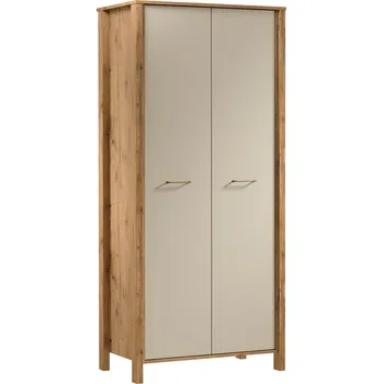 Šatní skříň INDYGO b | šatní skříň S2D | 90 cm | dub wotan/béžová