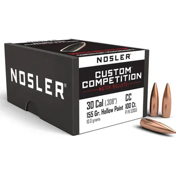 Příslušenství pro sportovní střelbu Střely Nosler Custom Competition .30 cal, dia .308, 155grs