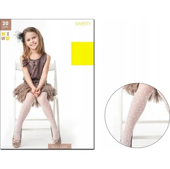 Dětské punčocháče Knittex bílé z polyamidu, velikost 122