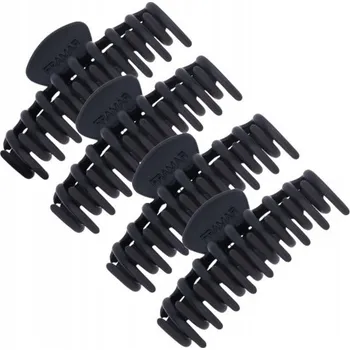 FRAMAR MATNÉ ČERNÉ SKŘIPCE / SPONKY DO VLASŮ CLAW CLIPS 4 KS