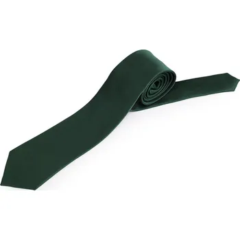Kravata jednobarevná mikrovlákno, střední, 4 zelená jedle
