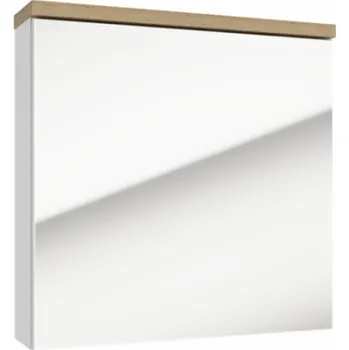 Koupelnový nábytek Závěsná koupelnová skříňka se zrcadlem Stilla, dřevo, 15x60,4x60cm