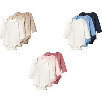 lupilu® Dětské body s dlouhými rukávy s BIO bavlnou, 3 kusy