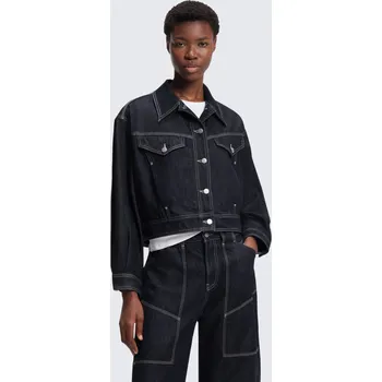 Dámská džínová bunda BOSS Orange C_BOMBER TRUCKER 50552464 modrá Velikost: S