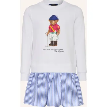 Dámské šaty Polo Ralph Lauren Dívčí Šaty Z Kombinace Materiálů, bílá /...