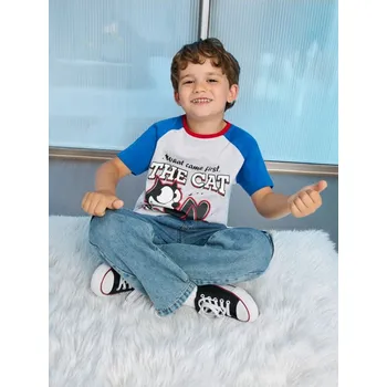 Chlapecké tričko Sinsay - Tričko Felix the Cat - modrá - 527BB-55X - 527BB-55X-128-1