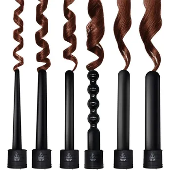 Kulma Multifunkční kulma na vlasy 6 v 1, černá, keramické nástavce