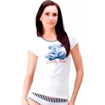 Dámská móda Dámské tričko 52/1-86/D141 FABIO bílá XL