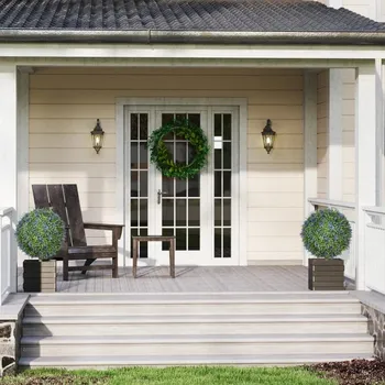 umělá květina Sada 2 umělých rostlin levandule 60 cm | fialovo-zelená