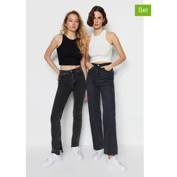 Dámské tričko trendyol Schwarz/ Weiß 3164115 M