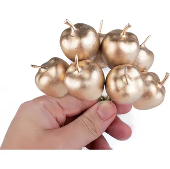 umělá květina Umělá jablíčka na drátku metalická