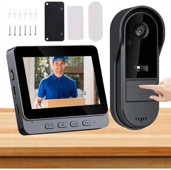 Domovní zvonek BEZDRÁTOVÝ VIDEOZVONEK VODĚODOLNÝ SE 4,3" DISPLEJEM