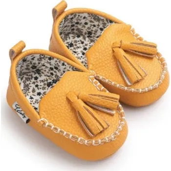 Dívčí bačkory Dětské capáčky - mokasíny žlutá 12-18 měsíců