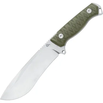 kapesní nůž BLACK FOX GOLEM PEVNÝ NŮŽ, ČEPEL OCEL D2 STONEWASH, OD ZELENÁ RUKOJEŤ G10 BF-757 OD