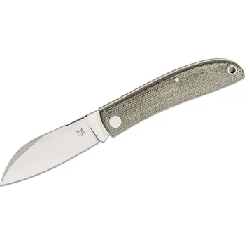 kapesní nůž FOX Knives Livri Slipjoint zavírací nůž, čepel M390, rukojeti Micarta, kožené pouzdro FX-273