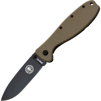 kapesní nůž BRK-ESEE Zancudo Framelock Desert tan Finish Black BRKR1DTB