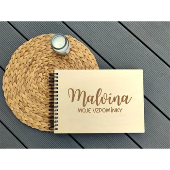Dětské dřevěné fotoalbum se jménem na přání - Moje vzpomínky | D-decor