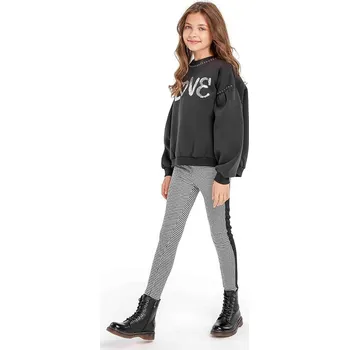 Dívčí legíny Minoti Weiß/ Schwarz 2621059 98