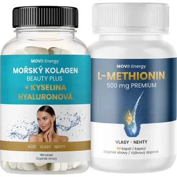 MOVit Energy Esence krásy (Kolagen, L-Methionin) Vnitřní výživa pro pevné vlasy, silné nehty a pružnou pleť.