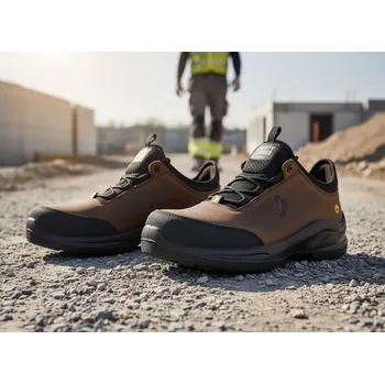 Pracovní obuv SAFETY JOGGER Polobotky MODULO LEA S3S ESD, NM, LG, SR, SC, ESD, HI, CI, FO, HRO Velikost 45 (UK-10) hnědá