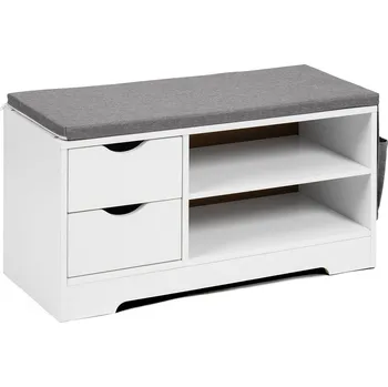 Vikio Botník se sedákem 80x43x30 bílý HBK106B