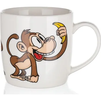 BANQUET Hrnek keramický MONKEY 320 ml, assort