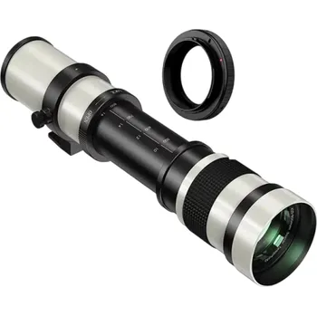 Selfie tyč Manuální teleobjektiv se zoomem 420–800 mm 27 x 9 x 9 cm Pro Nikon Z Dlouhý zoom objektiv s manuálním ostřením bílá