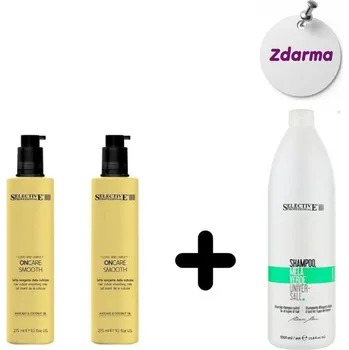 Šampon AKCE Selective Professional 2x On Care Smooth mléko 275 ml + Mela Verde šampon 1000 ml ZDARMA