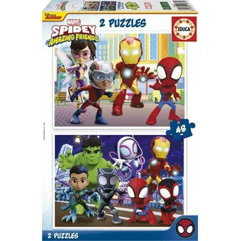 Puzzle EDUCA Puzzle Spidey a jeho úžasní přátelé 2x48 dílků