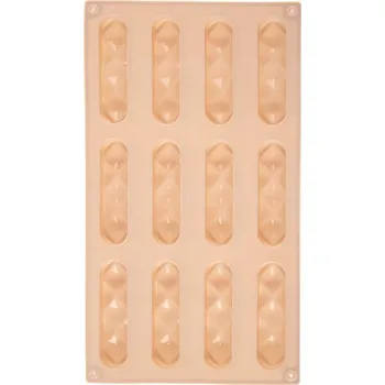 Forma na pečení Silikonová forma na sušenky a pralinky béžová 29,5 × 17 × 1,5 cm