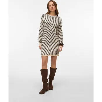 Dámská móda Šaty Vero Moda Beige/ Schwarz 7644344 S