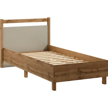 Postel INDYGO b | jednolůžko L90 | 90x200 cm | dub wotan/béžová