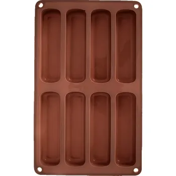 Nádoba na pečení Forma silikon na cukrářské piškoty 8 hnědá