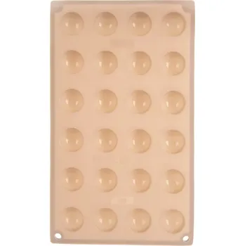 Forma na pečení Silikonová forma na pralinky a čokoládky, béžová, 30 × 17,5 × 1,5 cm