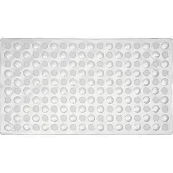 Koupelnová předložka Bezpečnostní protiskluzová koupelnová podložka MEDUSA II PVC, bílá, 39x69cm