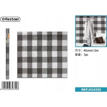 Tapeta Tapeta Samolepicí Vzor Mřížka Černá Bílá 45 cm x 1.5 m