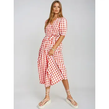 Dámské šaty Šaty Monki Rot/ Weiß 3490680 40