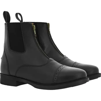 Jezdecká obuv EQUITHÈME Pérka kožená Zip Equithème, černá 33