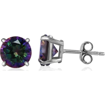 Náušnice Oblíbené peckové náušnice se zirkony E000116 Moiss / Průměr: 0,8 cm