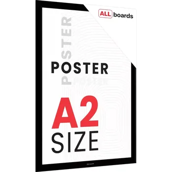 Kancelář Allboards Plakátový rám A2 OWZ – černý, zacvakávací, FRAME_A2BK