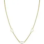 Rosefield zlatý náhrdelník Triple Heart JNTHG-J535