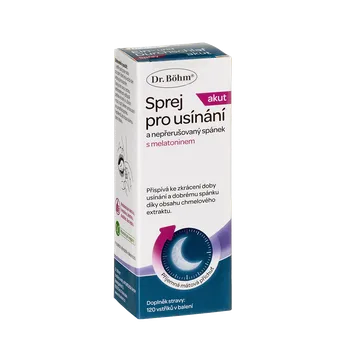 Přípravek na podporu paměti a spánku Dr. Böhm Sprej pro usínání a nepřerušovaný spánek s melatoninem, 17,5 ml