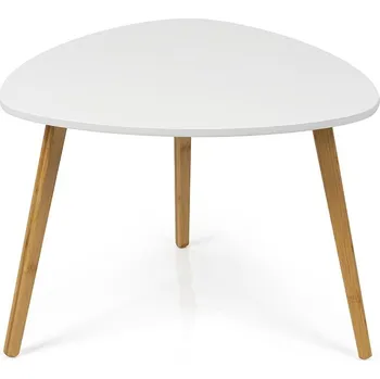 Konferenční stolek Vikio Konferenční stolek bílý 55x40x55 nohy masiv dub HKS104B-55