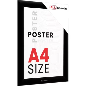 Kancelář Allboards Plakátový rám A4 OWZ – černý, zacvakávací, FRAME_A4BK