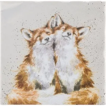 Papírový ubrousek Papírové ubrousky Wrendale Designs, 33 x 33 cm – lišky -