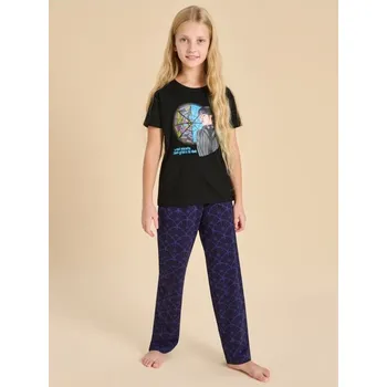 Dívčí spodní prádlo Sinsay - Dvoudílná pyžamová souprava Wednesday - černá - 5090R-99X - 5090R-99X-158