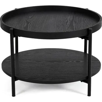 Konferenční stolek Vikio Konferenční stolek kulatý 64x40 dekor černé dřevo HKS100C